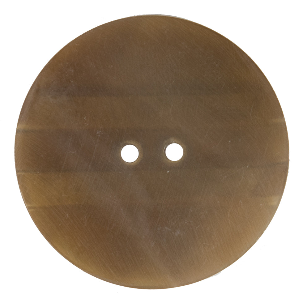 Striped Natural 2-Hole Horn Button - 60L/38mm Detail