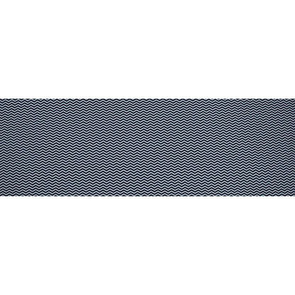 Navy and White Zig Zag Printed Cotton Jersey Folded