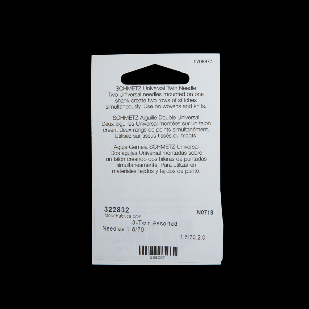 Schmetz Twin Machine Needles - Assorted Sizes - 3 ct Detail