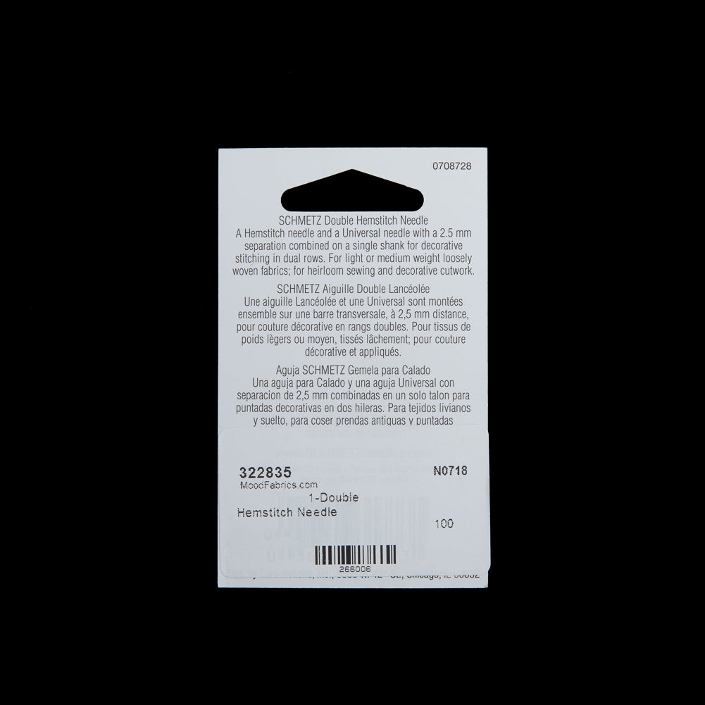 Schmetz Double Hemstitch Machine Needle - 2.5/100 - 1 ct Detail