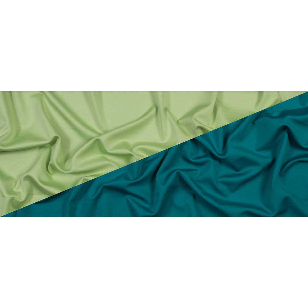 Italian Jade Lime and Lapis Double Faced Double Knit Folded