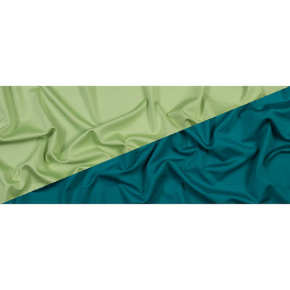 Italian Jade Lime and Lapis Double Faced Double Knit Folded