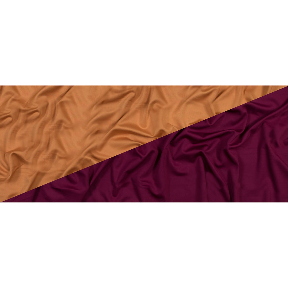 Italian Yam and Raspberry Radiance Double Faced Scuba Knit Folded