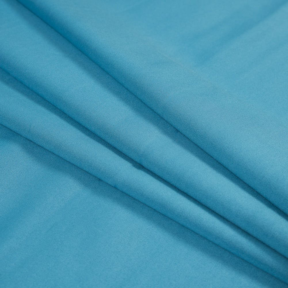 Italian Blue Mist and Moroccan Blue Double Faced Scuba Knit Detail