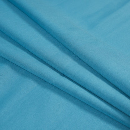 Italian Blue Mist and Moroccan Blue Double Faced Scuba Knit Detail