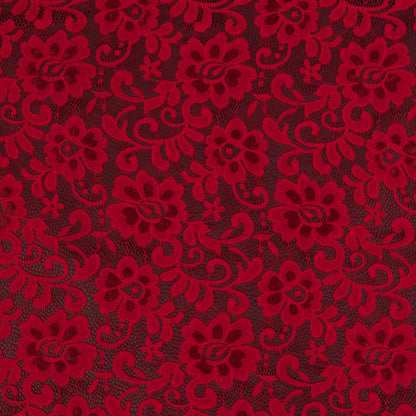 Italian Red Stretch Crochet Lace