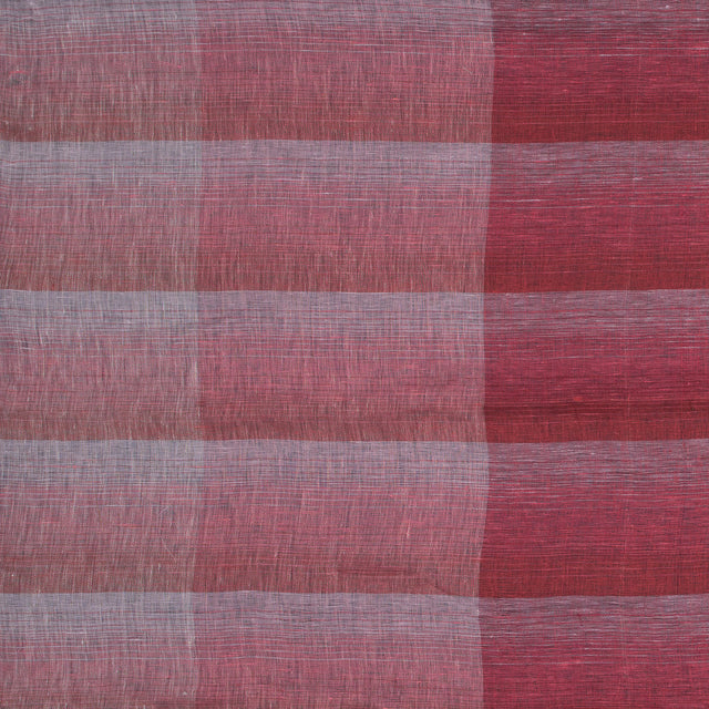 Italian Red, Pink and White Plaid Linen Scrim