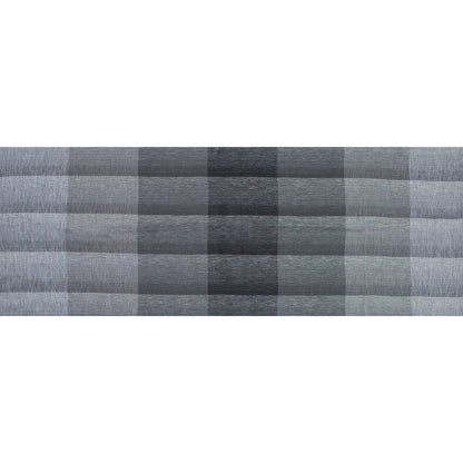 Italian Gray and White Plaid Linen Scrim Folded