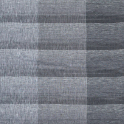 Italian Gray and White Plaid Linen Scrim