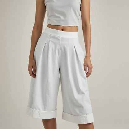 Stretch Linen Woven - White - Asturias Collection