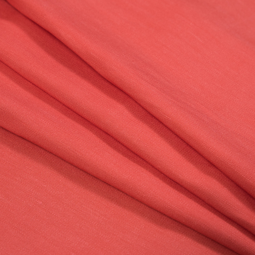 Stretch Linen Woven - Coral - Asturias Collection