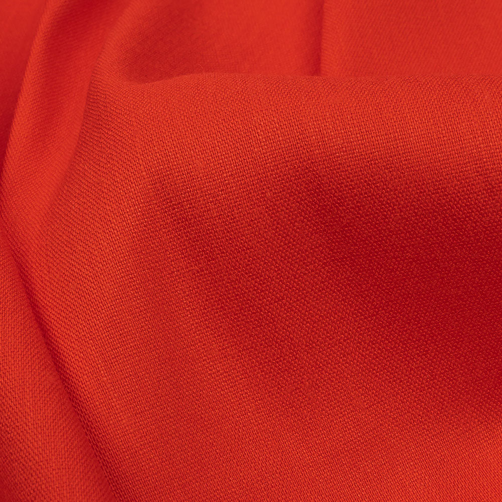 Stretch Linen Woven - Apple Red - Asturias Collection