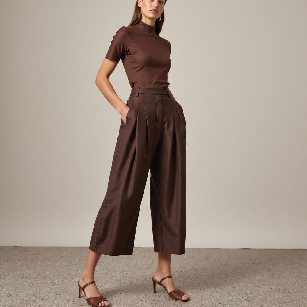 Stretch Linen Woven - Chocolate - Asturias Collection