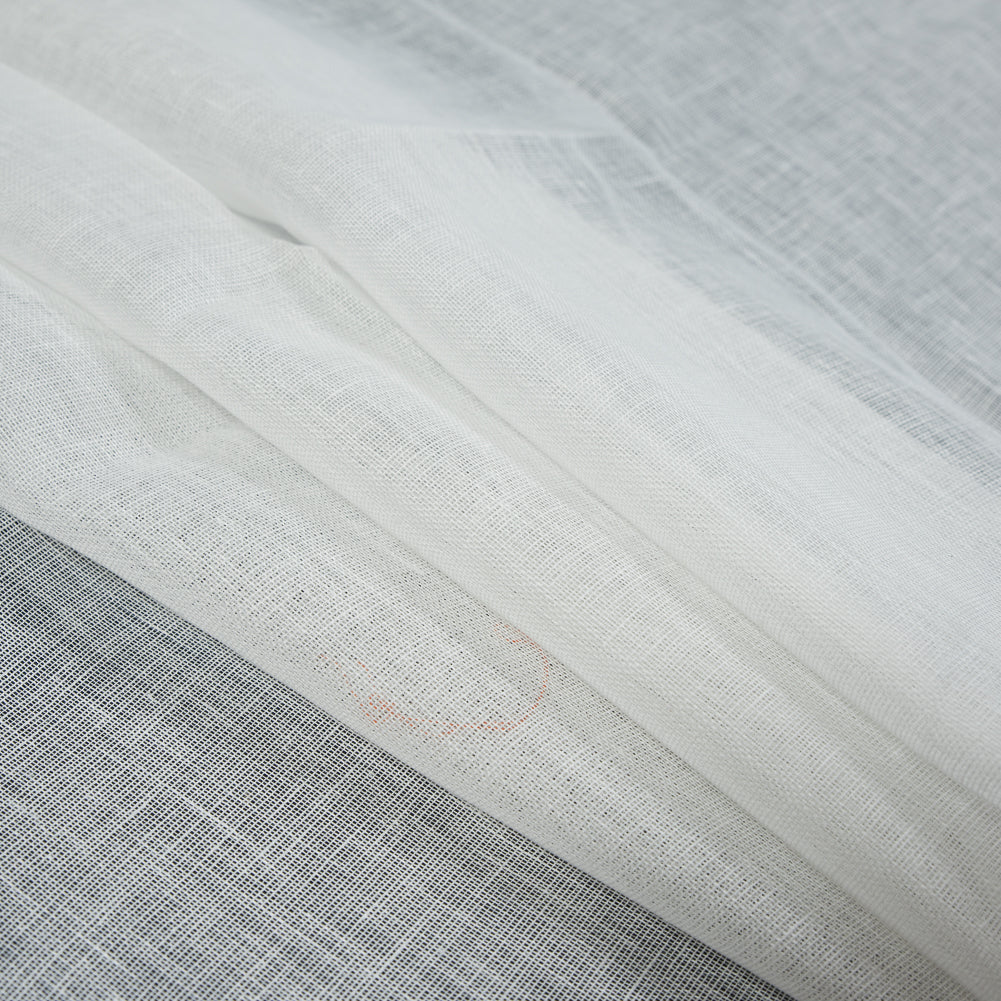 Wide Corinth Ivory Linen Scrim Detail