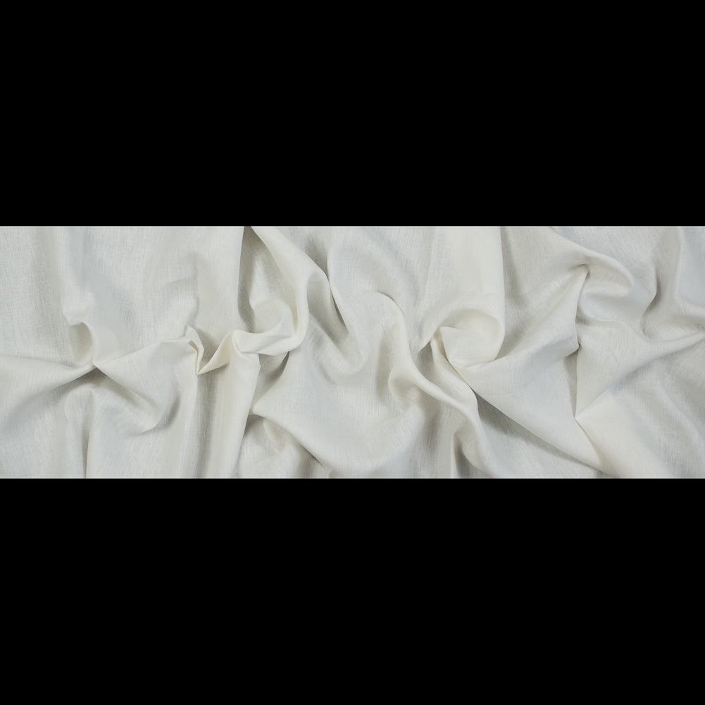 Medium Weight Linen Woven 118" - Vanilla - Ostrava Collection Folded