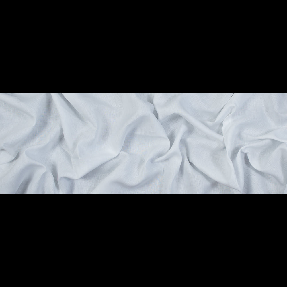 Medium Weight Linen Woven 118" - White - Ostrava Collection Folded
