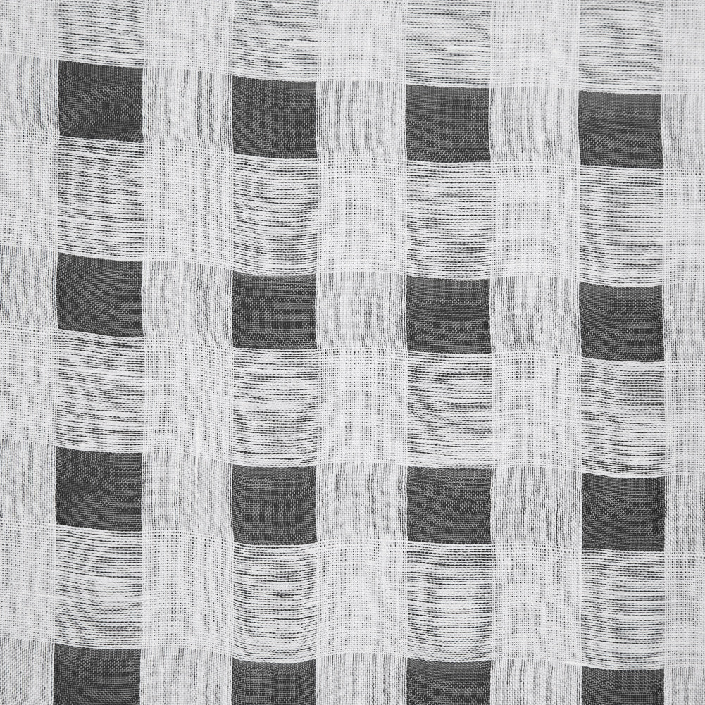 Checkered Linen Woven - White - Katia Collection Full