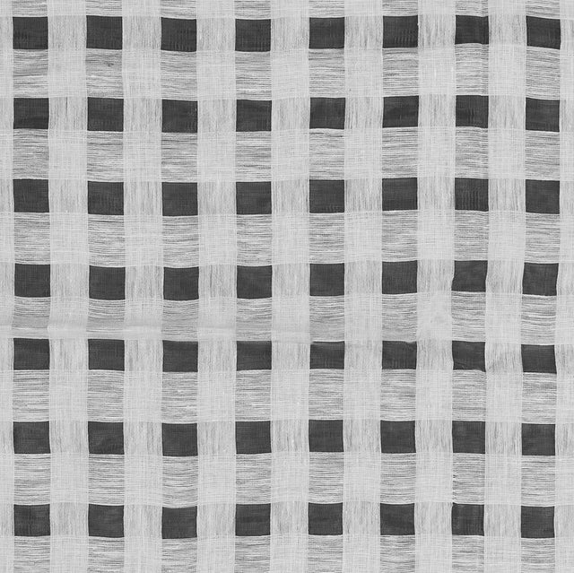 Checkered Linen Woven - White - Katia Collection