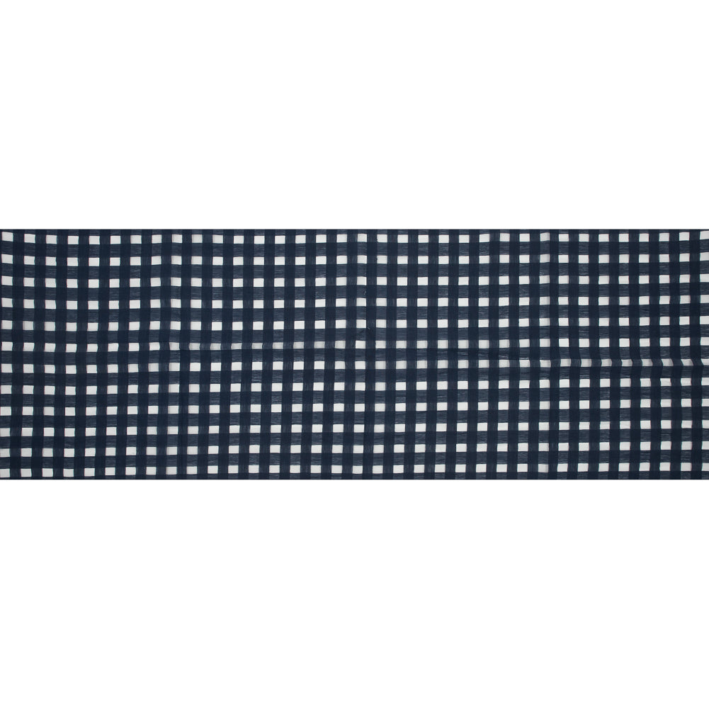 Checkered Linen Woven - New Indigo - Katia Collection Folded