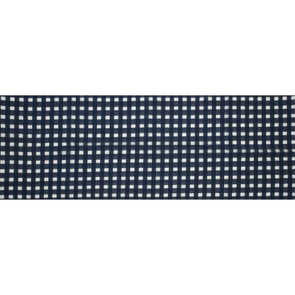 Checkered Linen Woven - New Indigo - Katia Collection Folded
