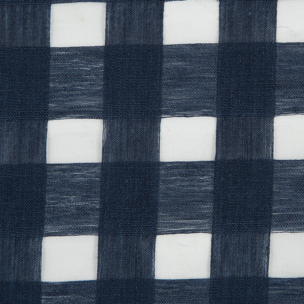 Checkered Linen Woven - New Indigo - Katia Collection Full