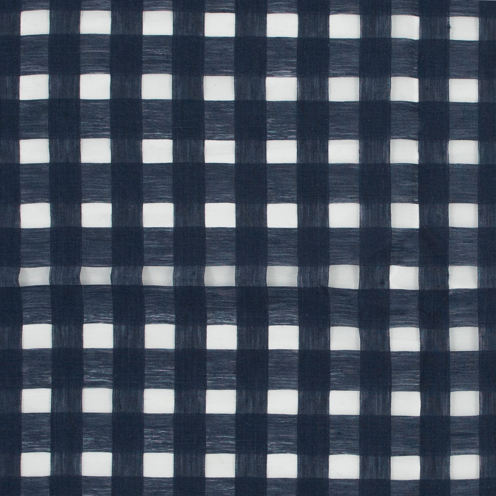 Checkered Linen Woven - New Indigo - Katia Collection
