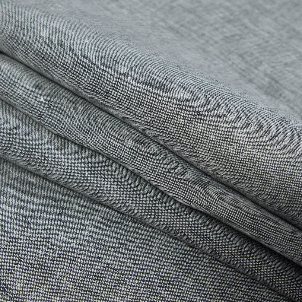 Two-Tone Linen Woven - Black and White - Sanremo Collection Detail