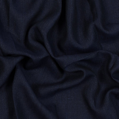 Two-Tone Linen Woven - Indigo and Black - Sanremo Collection
