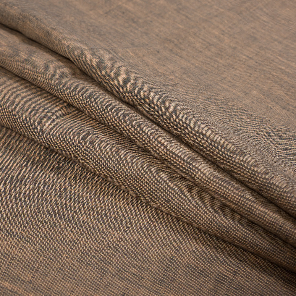 Two-Tone Linen Woven - Coral and Ash - Sanremo Collection Detail