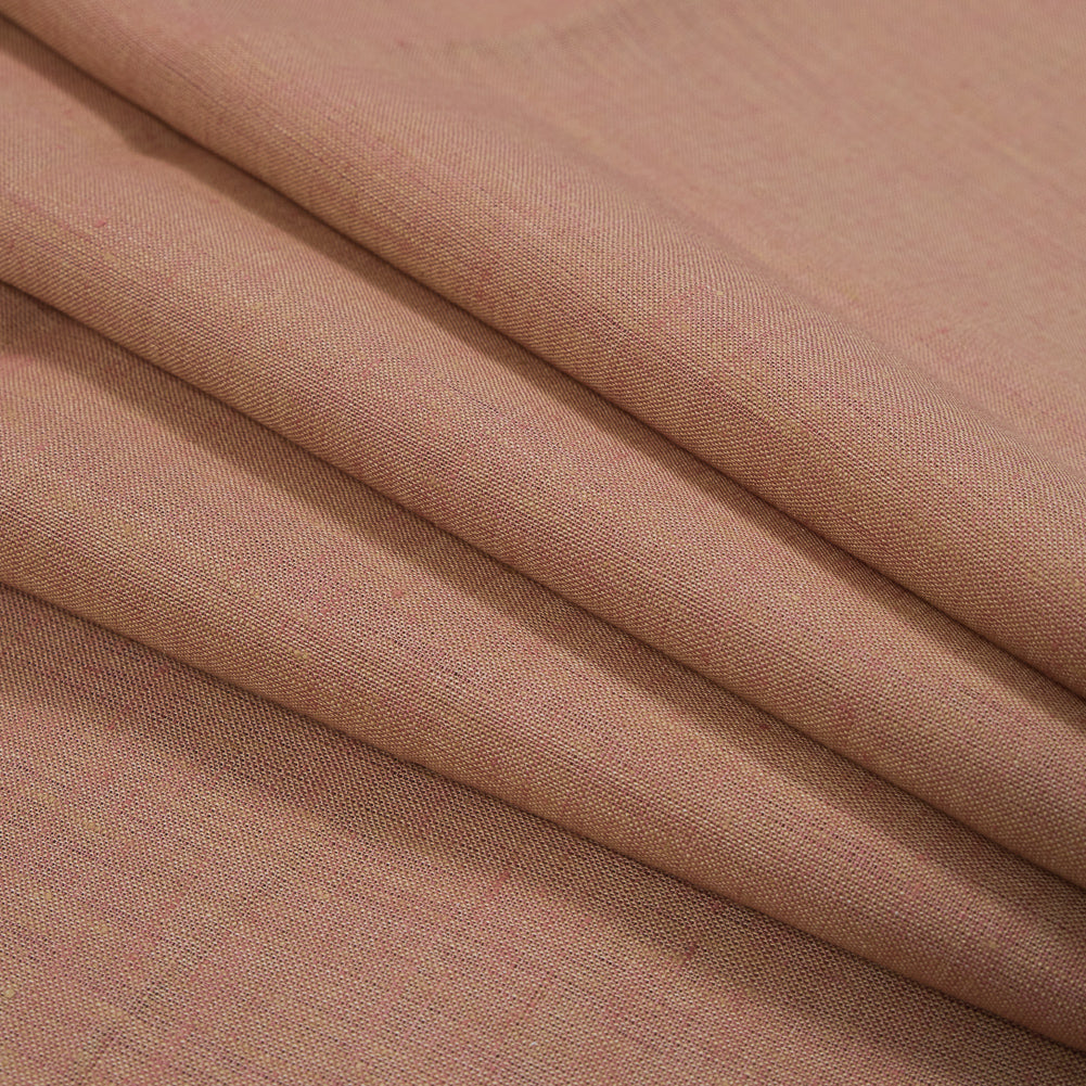 Two-Tone Linen Woven - Tan and Brick - Sanremo Collection Detail