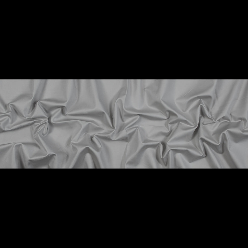 Silver Gray Stretch Cotton Sateen Folded
