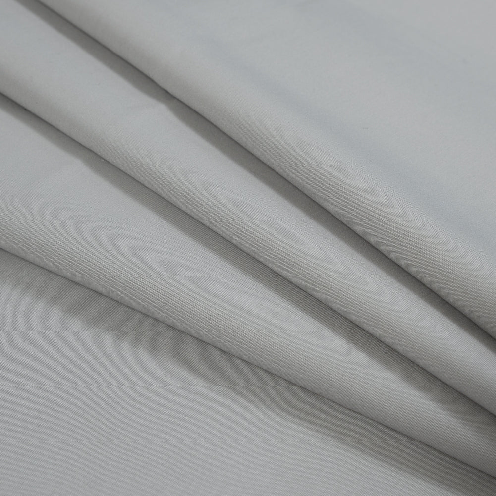Silver Gray Stretch Cotton Sateen Detail