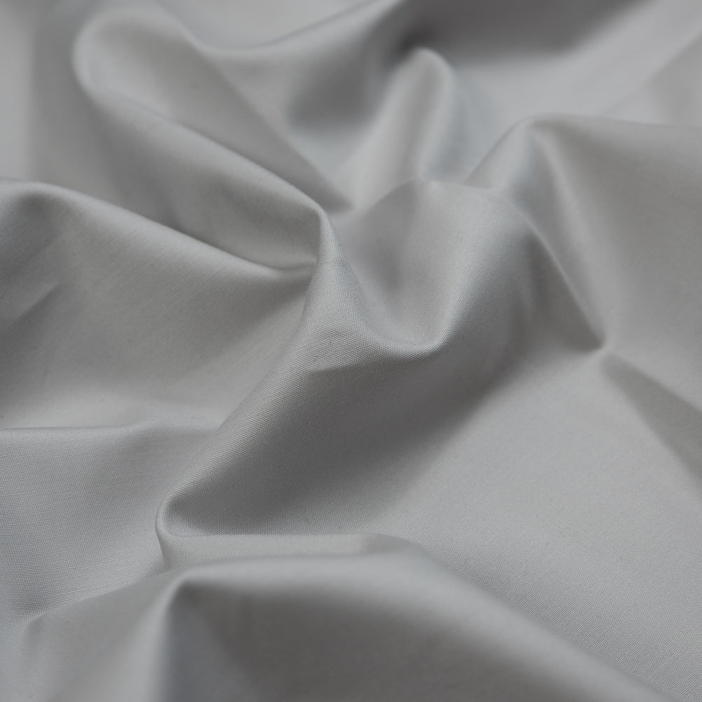 Silver Gray Stretch Cotton Sateen Full