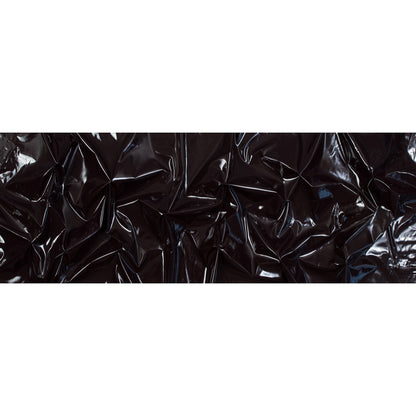 Faux Patent Leather with Black Knit Backing - Fudge Folded