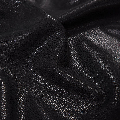 Black Stingray Pebbled Cow Leather Detail