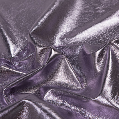 Large Metallic Lilac Foil Lamb Leather Detail