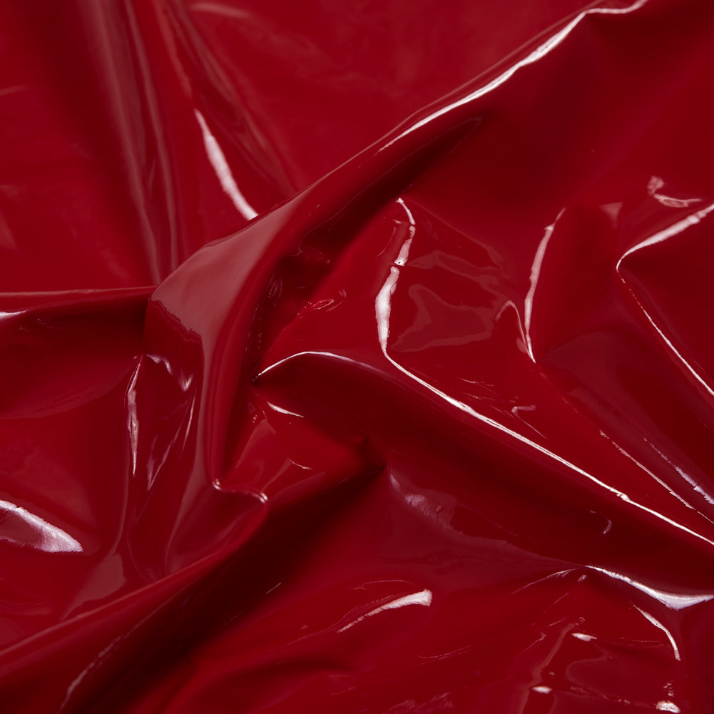 Medium Red Patent Lamb Leather Detail