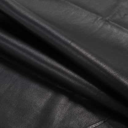 Medium Black Stretch Lamb Leather Folded