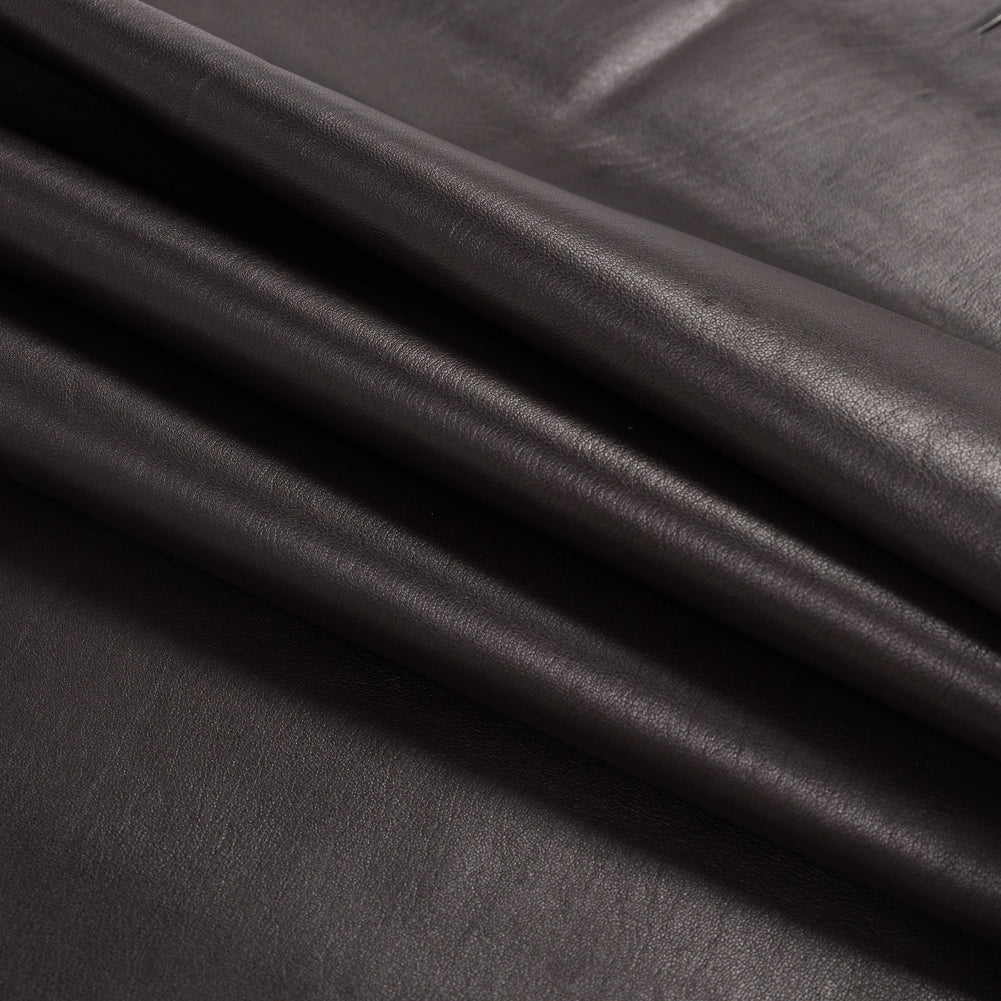 Medium Espresso Stretch Lamb Leather Folded