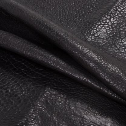 Small Black Bubbles Lamb Leather Folded