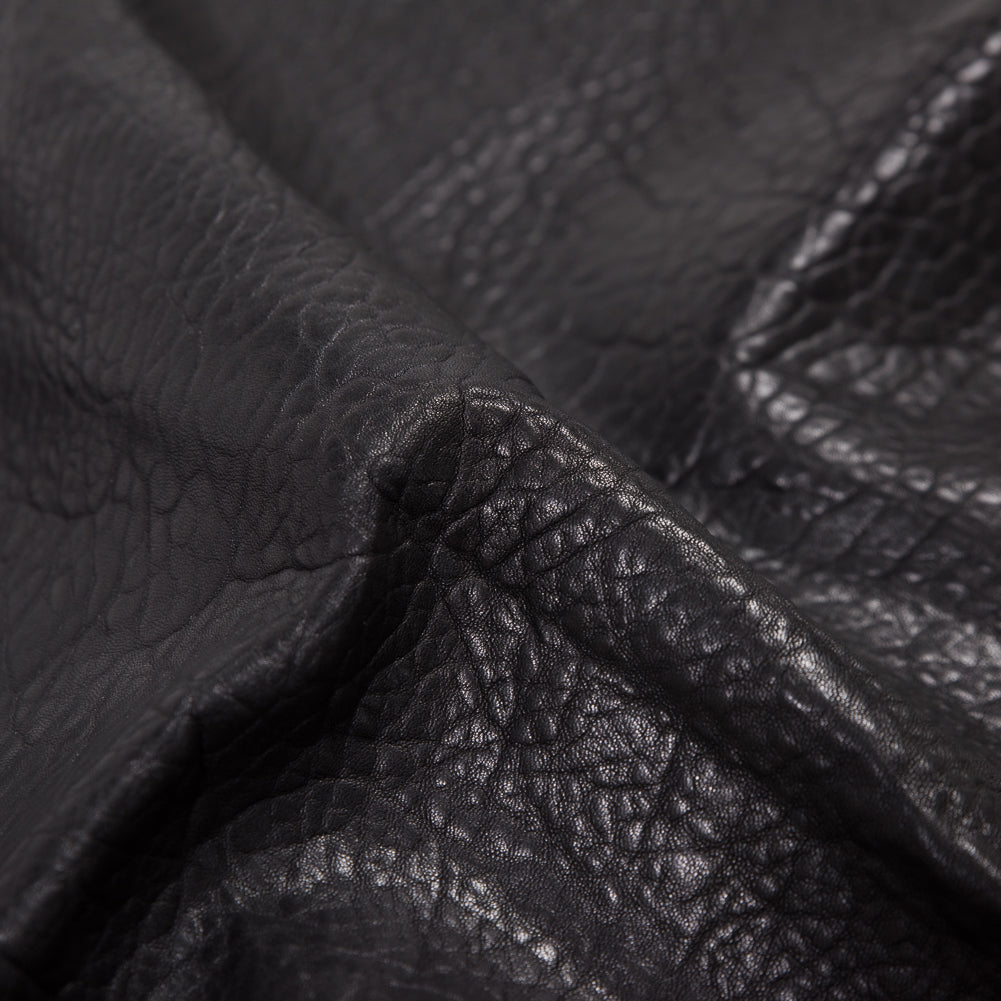 Small Black Bubbles Lamb Leather Detail
