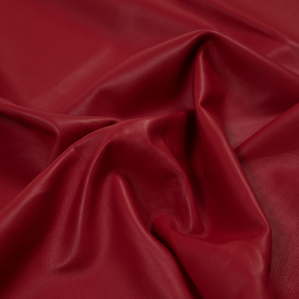 Large Red Lamb Leather Detail