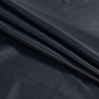 Large Navy Lamb Leather Folded
