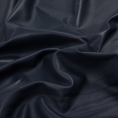 Large Navy Lamb Leather Detail