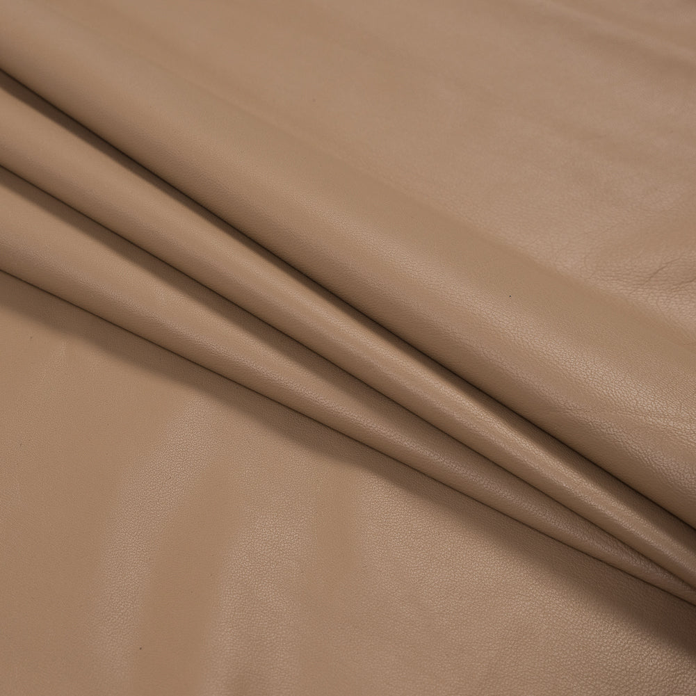 Medium Tan Lamb Leather Folded