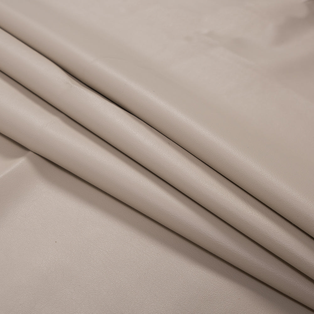 Medium Beige Gray Lamb Leather Folded