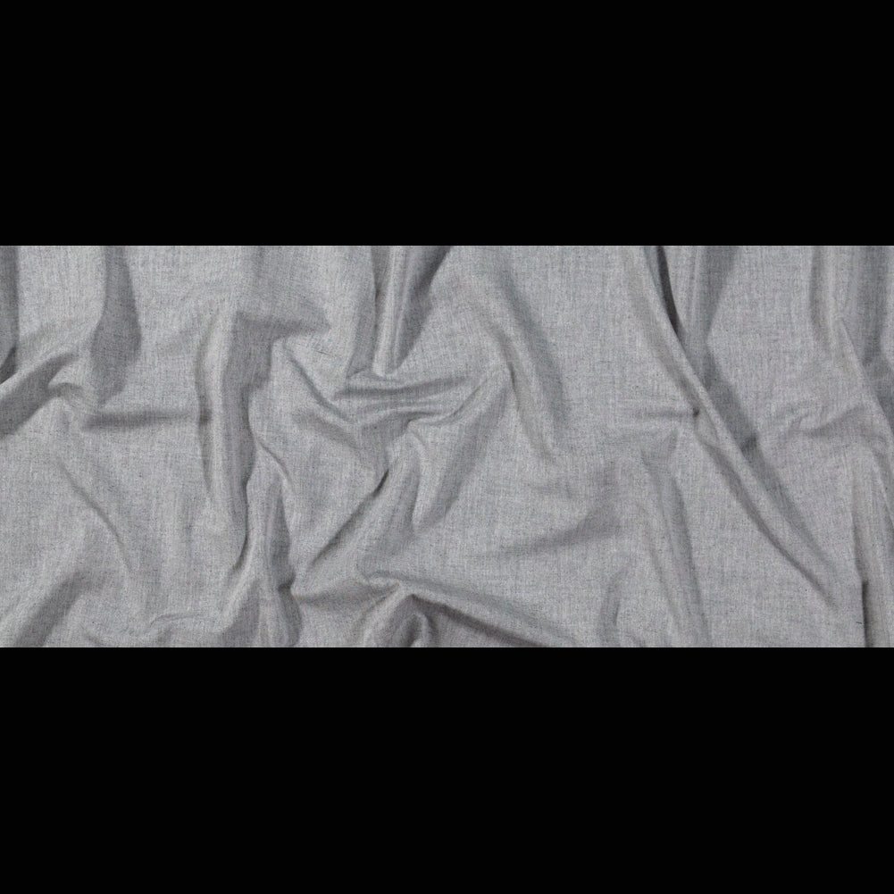 Calendered Organic Cotton Chambray - Black - Ramillies Collection Folded