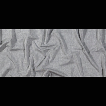 Calendered Organic Cotton Chambray - Black - Ramillies Collection Folded