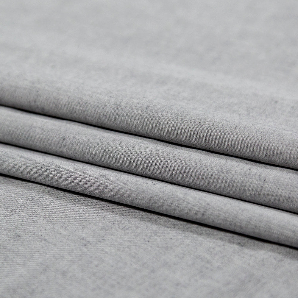 Calendered Organic Cotton Chambray - Black - Ramillies Collection Detail