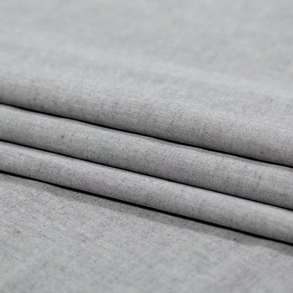 Calendered Organic Cotton Chambray - Black - Ramillies Collection Detail